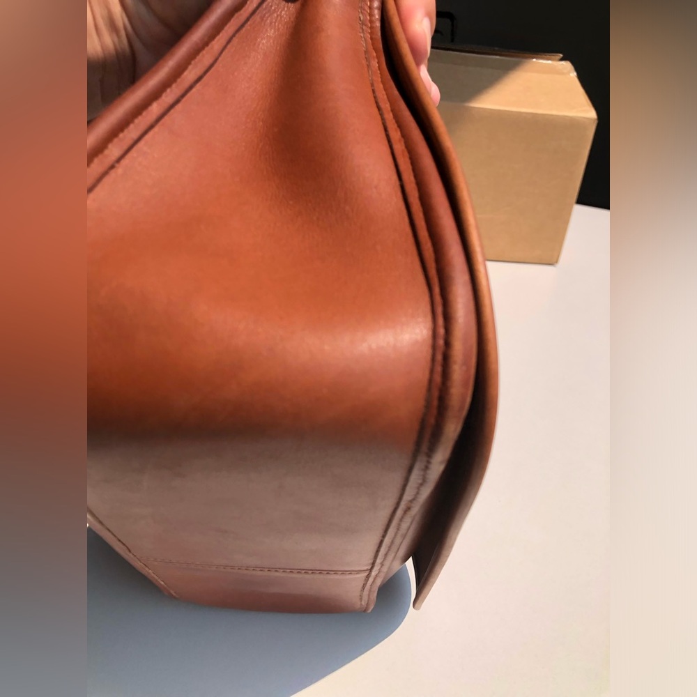 VINTAGE COACH #9951 BRITISH TAN LEATHER PATRICIA’S PURSE WITH HANGTAG - Picture 8 of 16